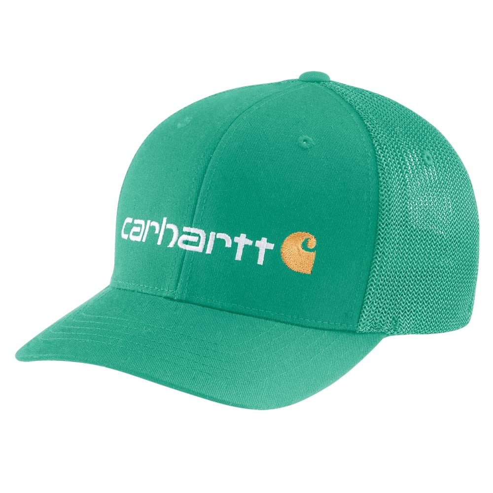 Carhartt Mens Rugged Flex Fitted Canvas Mesh Back Logo Graphic