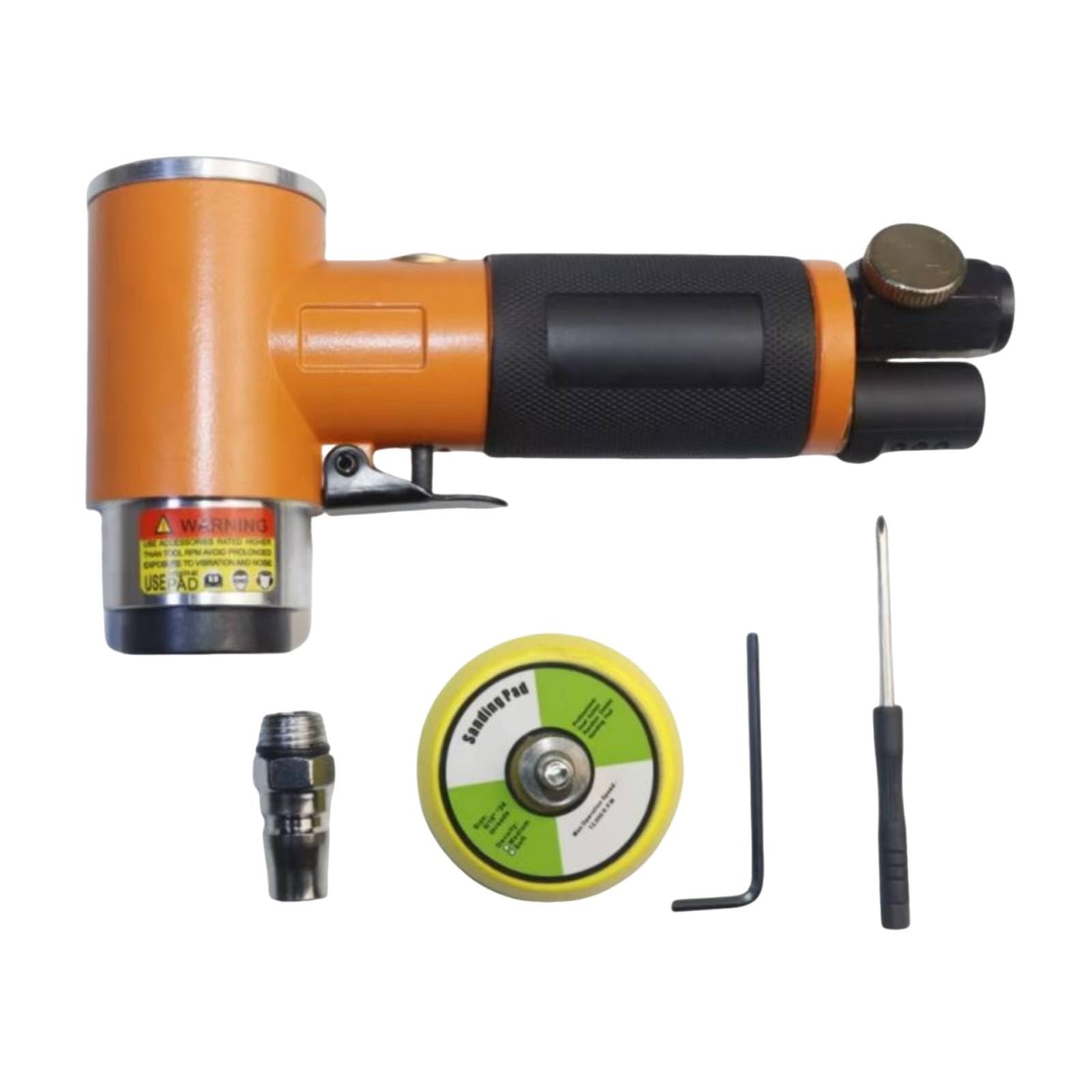Druckluft-Schleifer Pneumatisch Druckluft-Winkelschleifer Leicht Schleifmaschine für Heimwerker, PunktRepair, Orange Exzentrisch, Standard