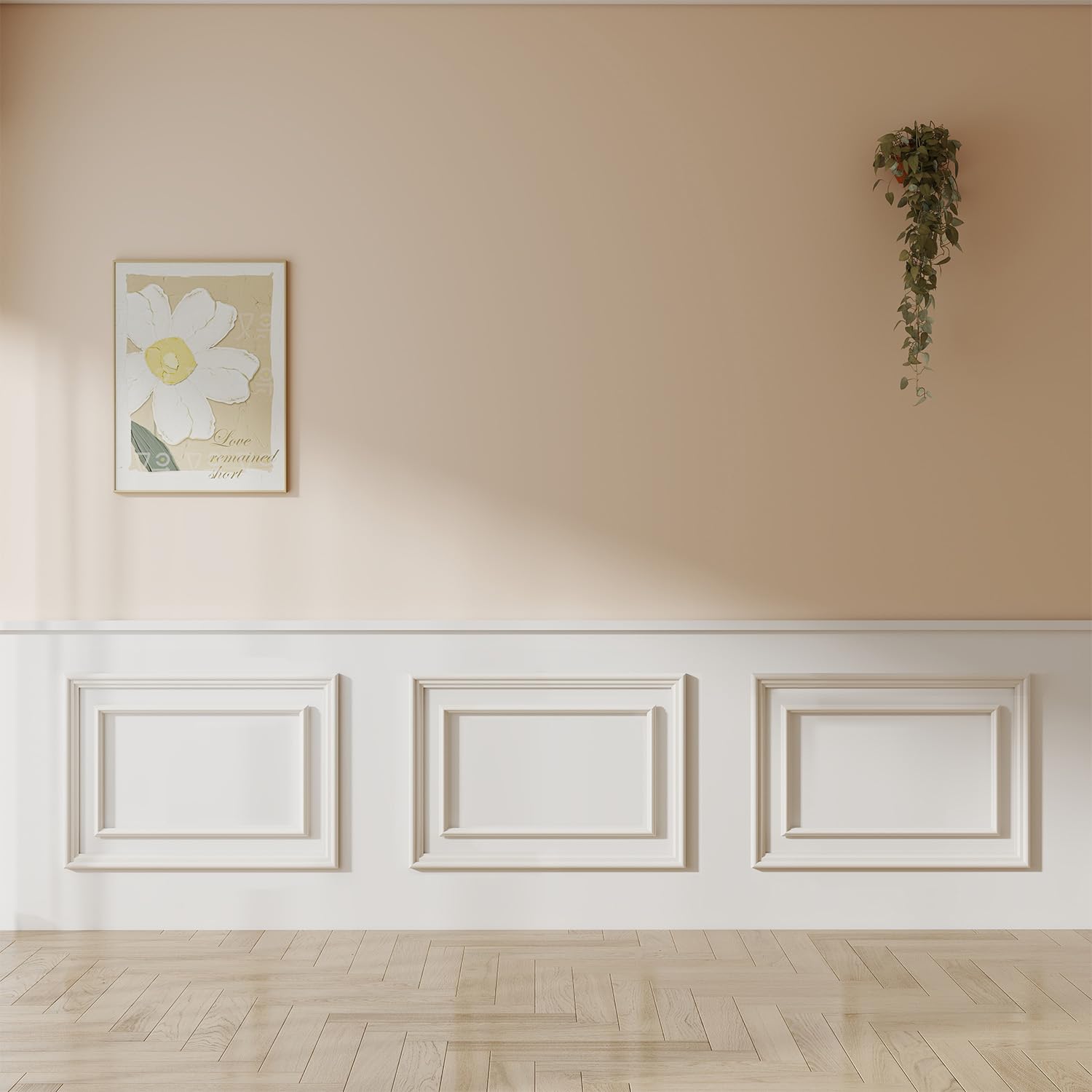 JBER Peel and Stick Wall Molding Kit of 6 Separate Bilinear Frame, Pre-Cut Molding Ready-to-Assemble Wainscoting Panels, 3D Trim Panels for Interior Wall Décor Living Room Bedroom — image 1