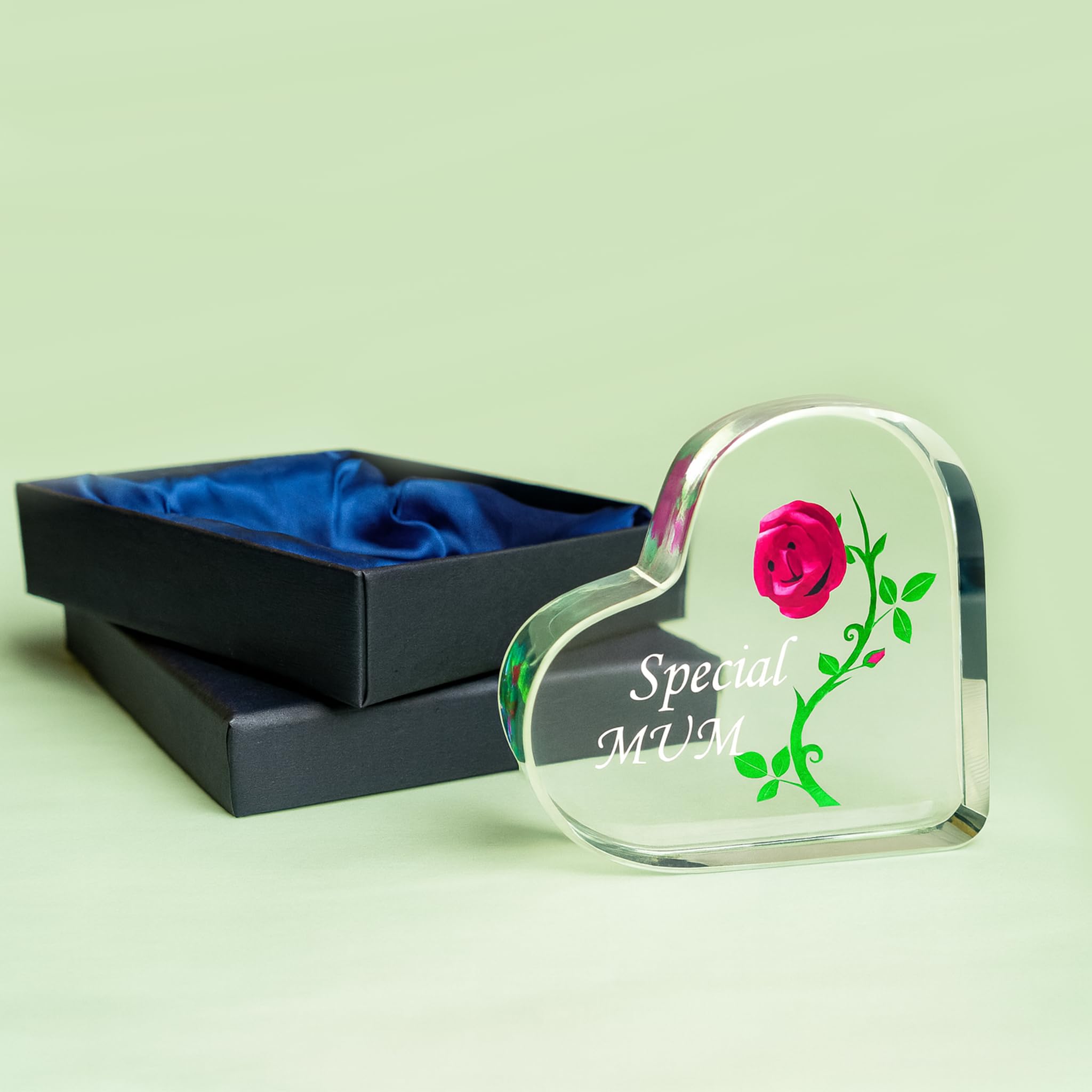 Placca A Forma Di Cuore In Acrilico Per La Mamma – Regalo Per Natale, Compleanno, Festa Della Mamma, Da Figlia O Figlio, Dimensioni 5,9 X 5,2 Cm - 4