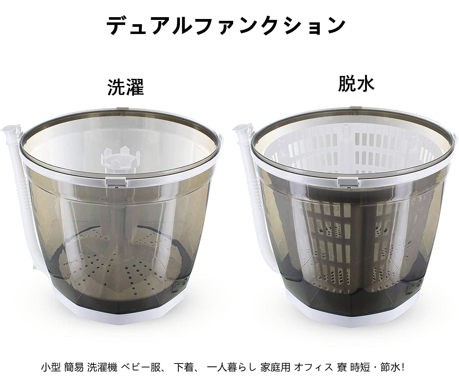 Amazon | 手動洗濯機 全手動ウォッシャー 小型洗濯機 災害用 ダブル 