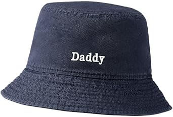 Bucket Hat for Men Women Daddy Embroidered Washed Cotton Unisex Bucket Hats