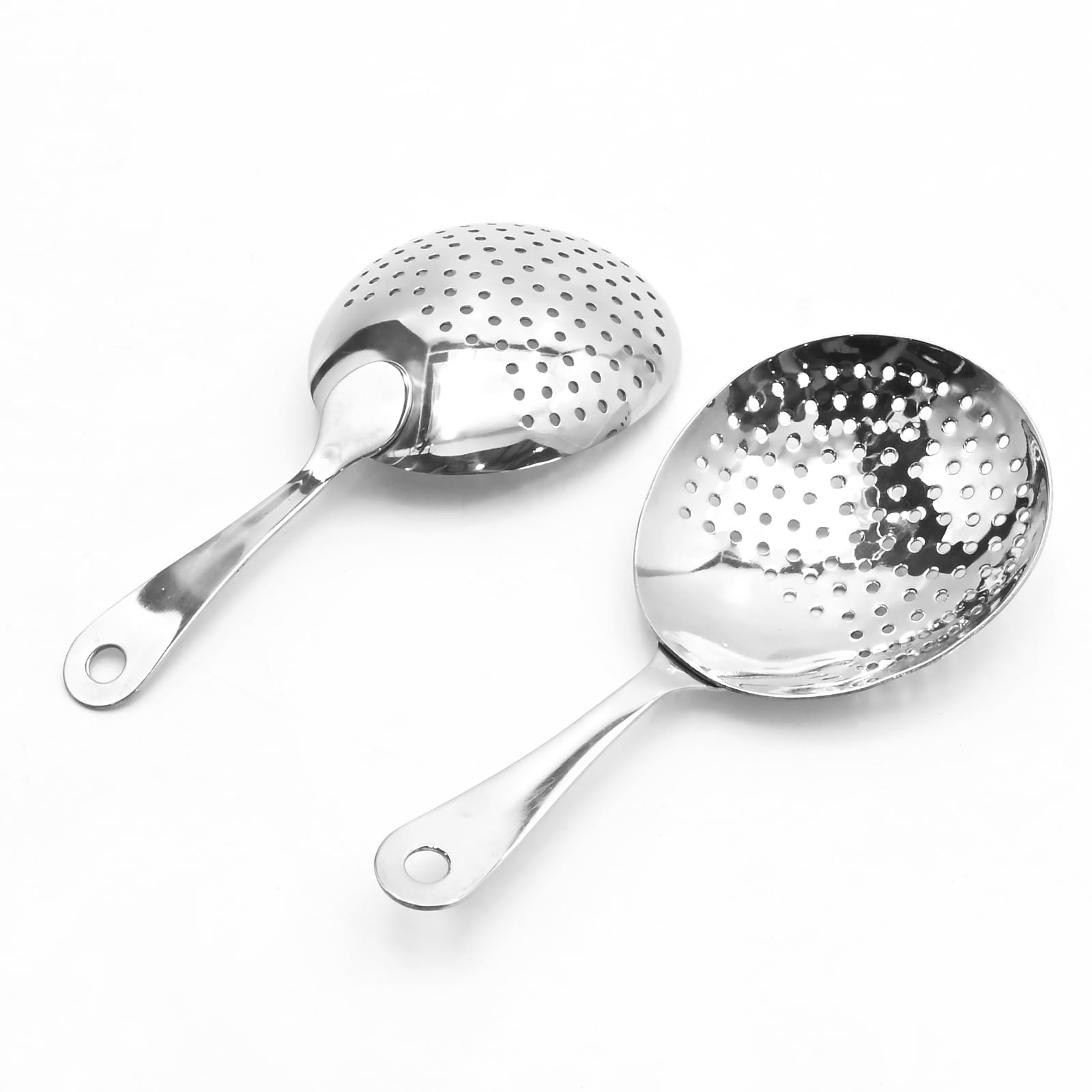 MDEOOSKY 2 Pcs Cocktail Strainer Julep Strainer Stainless Steel Great Strainer for Cocktail Shakers & Mixing Glasses for Home Bar and Professional Bartenders