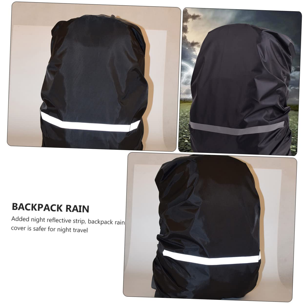 BESPORTBLE Set of 2 Rainproof Backpack Covers for Outdoor Night Hiking Scratch Resistant