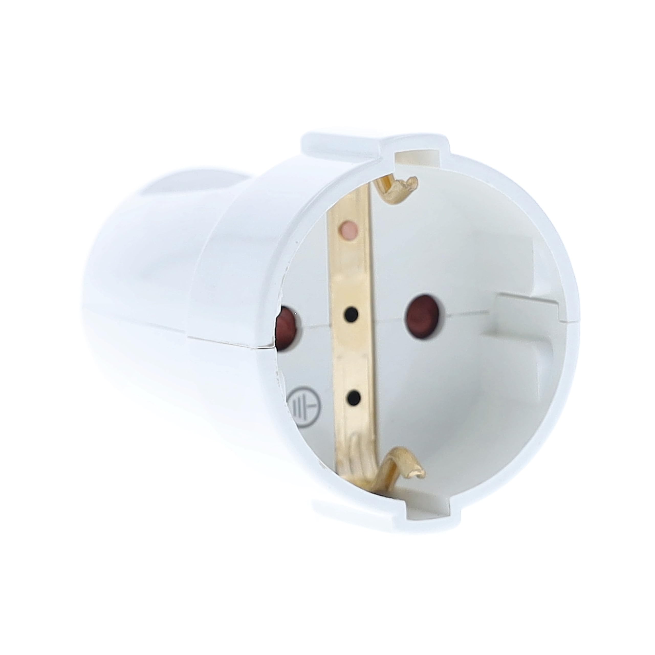 as - Schwabe Kupplung - Schutzkontaktkupplung - Anschluss Leitungen bis max. 1,5mm² - 230V - 16A - IP20 - Weiß - 45011