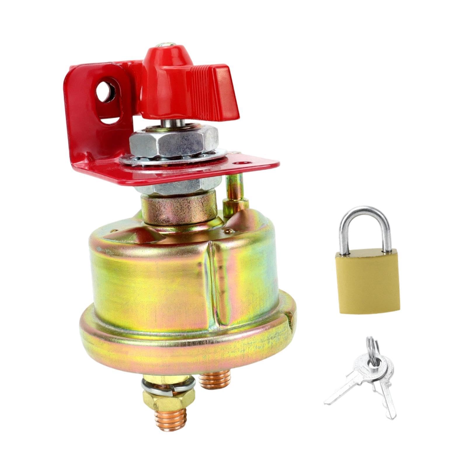 Interruptor de Batería Desconectador de Corriente para Automóvil Aislador Práctico Pieza Sólida Resistente Diseño Compacto Y Eficiente Adecuado, con Bloqueo Fijo
