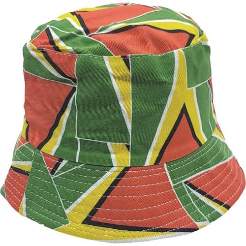 Zac's Alter Ego Guyana Flag Bucket Hat - Ideal for Carnival, Olympics, Sporting Events, etc... Green