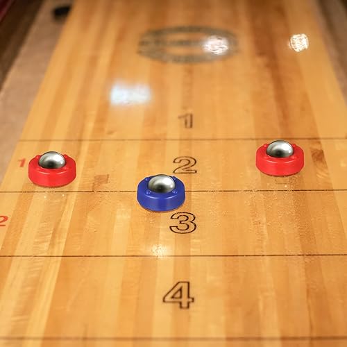 Miniatura 5 de Gadpiparty Juego de 16 piezas de repuesto para niños, juego de mini rodillos de shuffleboard, bolas deslizantes, tabla de tejo de mesa, artículos de