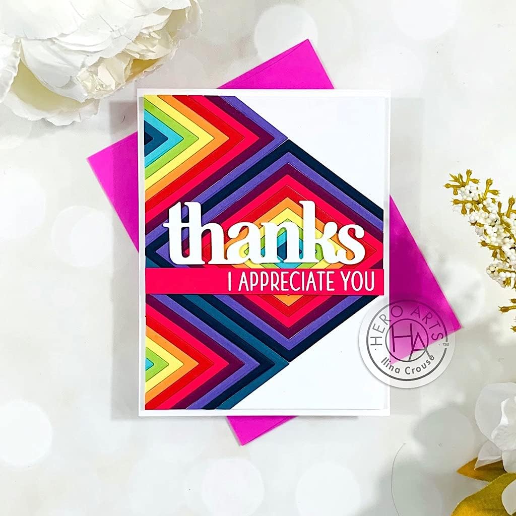 Hero Arts DC282 Happy Thanks Stamp & Cut XL