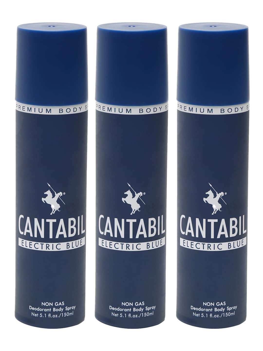 Cantabil Pack of 3 Deodorant for Men - 450ml (Electric Blue)-image-35