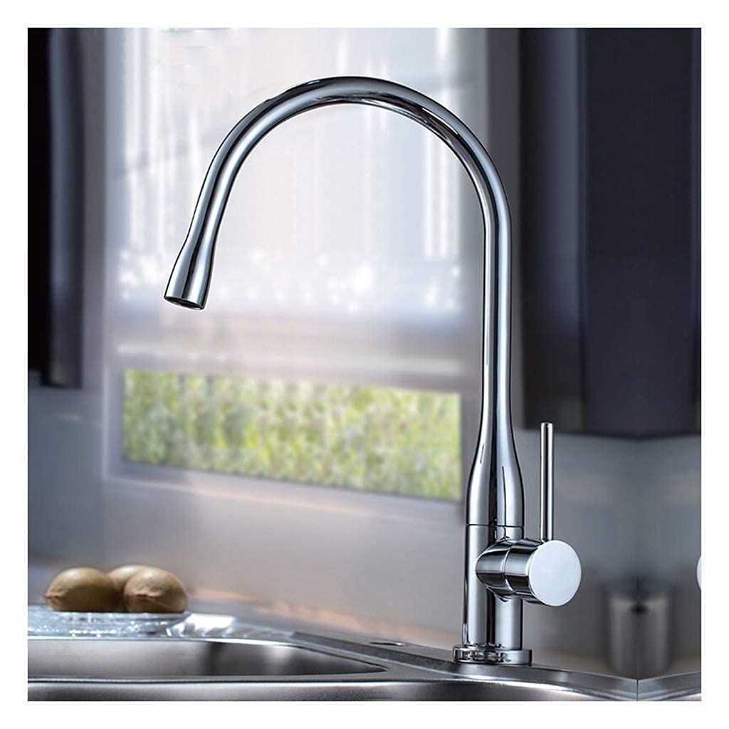 Zbbdfazd Chrome Kitchen Sink Taps Faucet Modern Kitchen Mixer Tap Dual Lever Heable Swivel Spout Sink Taps With Standard Fittings (Color : Drawing)