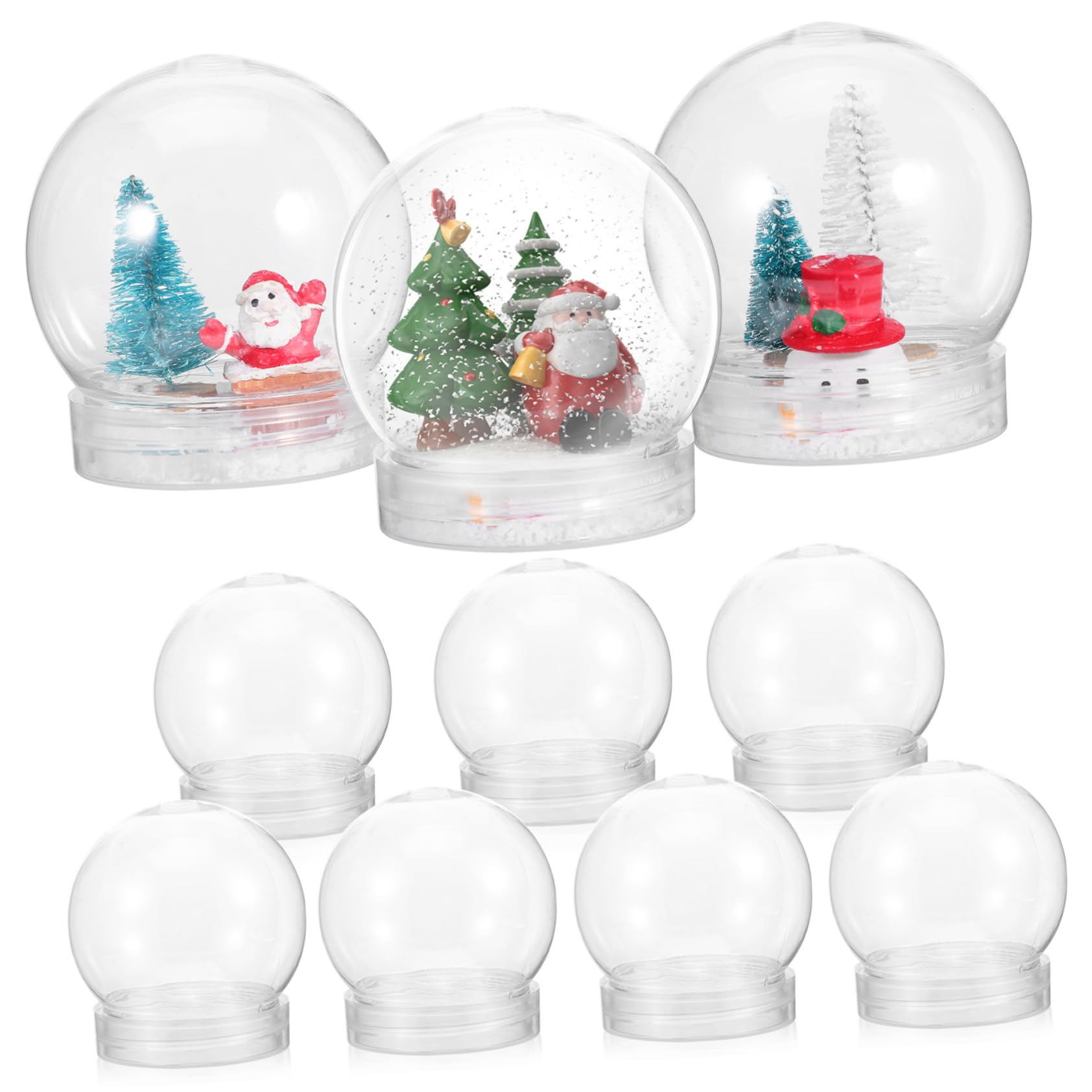 BESTOYARD 10stücke DIY Transparente Wasser Kugeln Leere Schneekugeln Für Bastelprojekte Für Weihnachten Dekoration Und Kreative Ideen Praktisch Und Leicht Zu Reinigen
