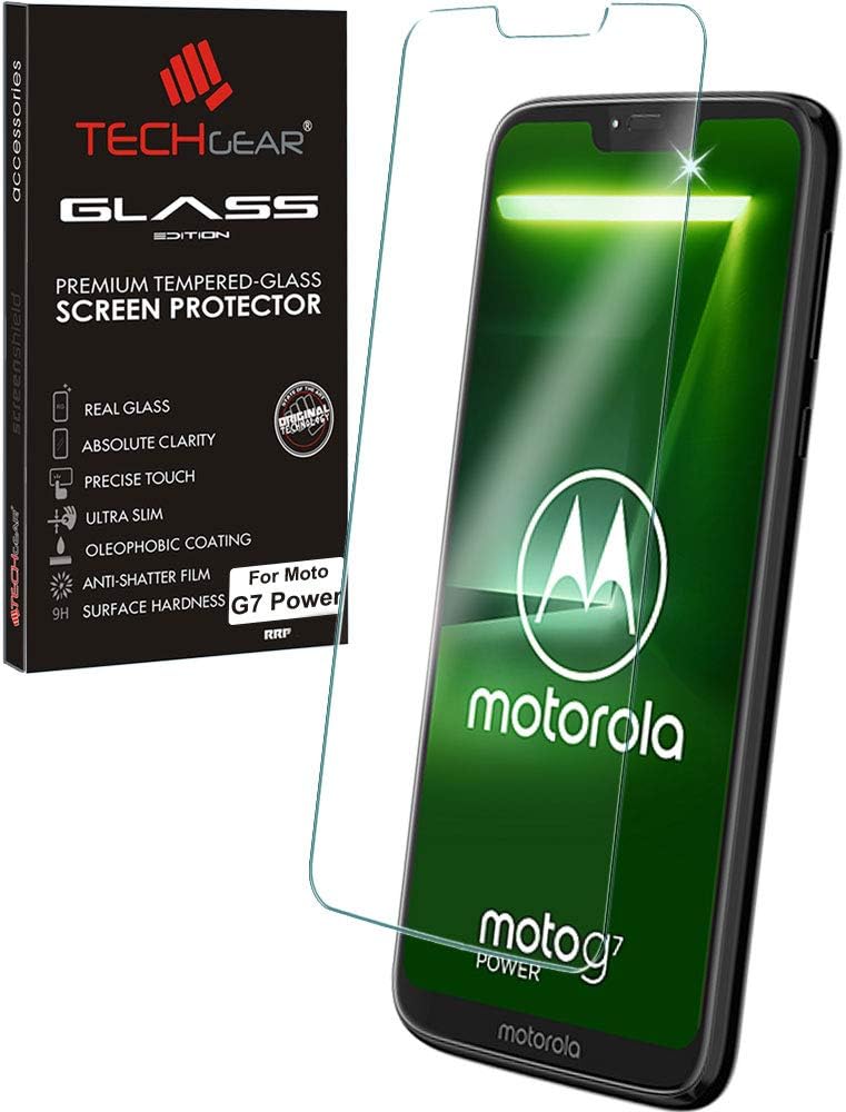 Moto G7 Power Screen Protector, GLASS Edition Genuine Tempered Glass Screen Protector Guard Cover Compatible with Motorola Moto G7 Power