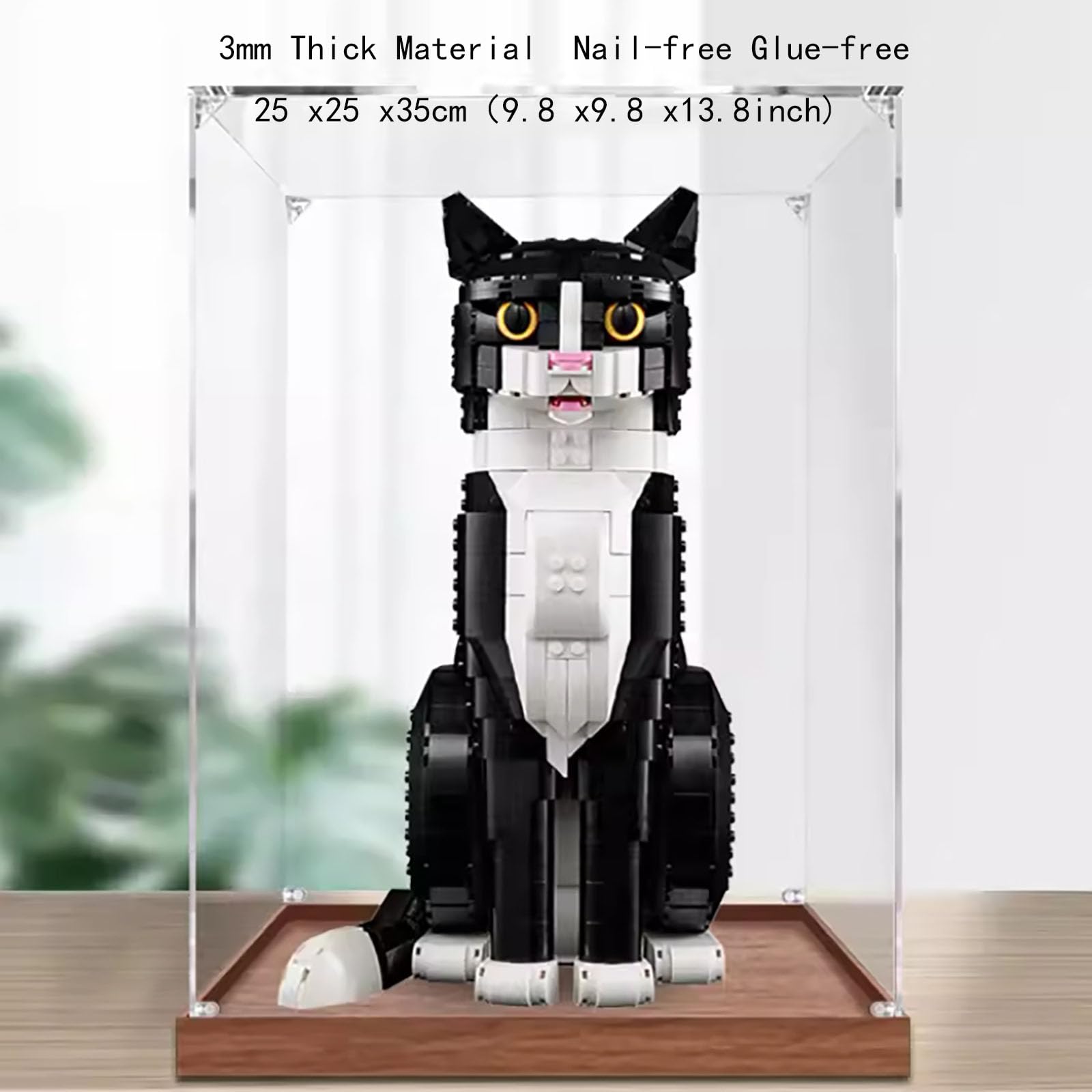 Amazon.com: SONNIES Acrylic Display Case for Lego 21349 Tuxedo Cat