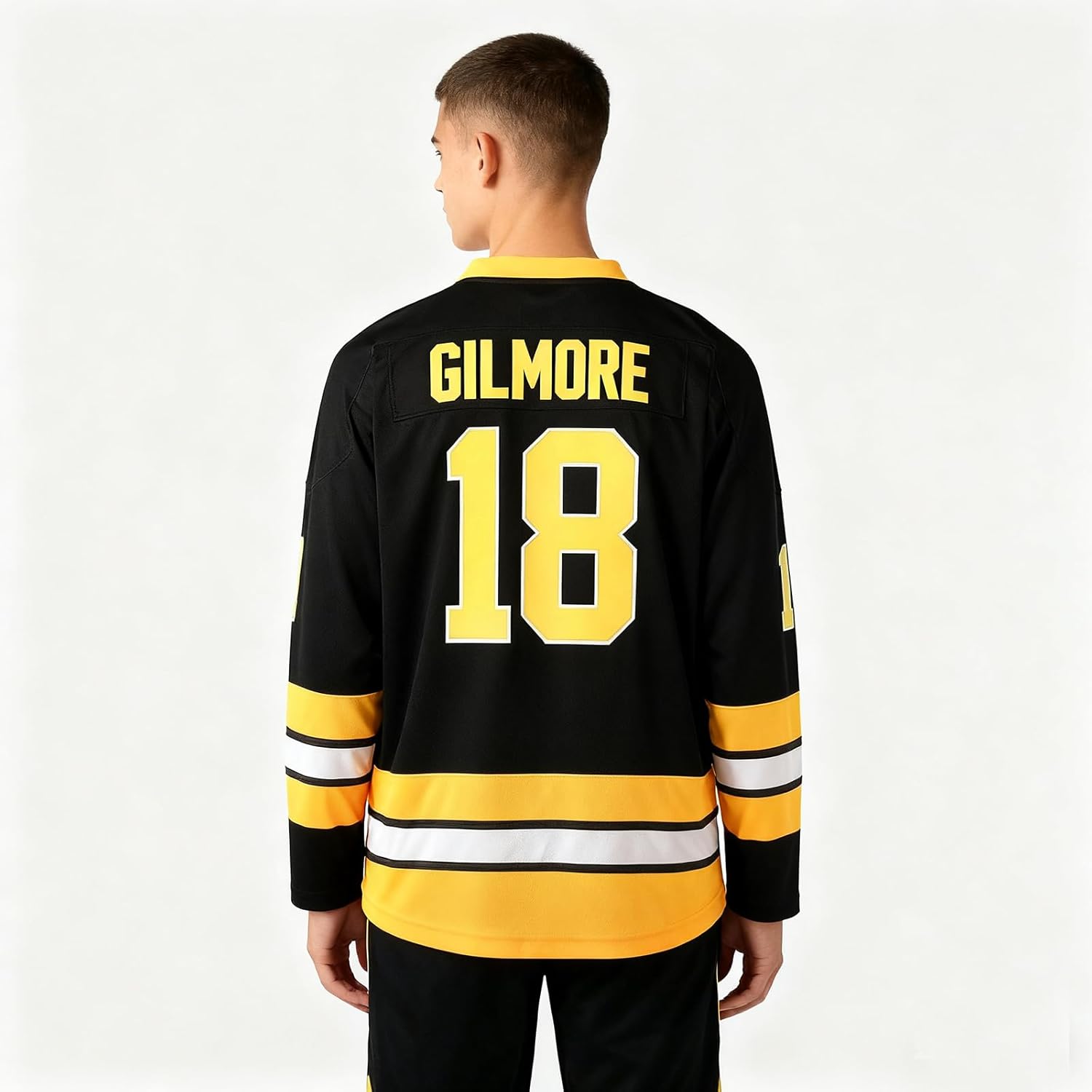 Youth Gilmore #18 Hockey Jersey Adam Sandler Movies Stitched Jersey for Kids - Image 2