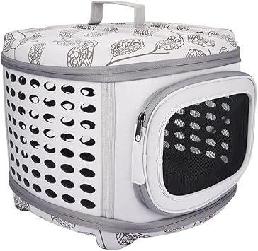 YYDS Pet Carry Bag High Capacity Pet Carrier Bag Dual Use Cat Dog Handbag Box Cage Crate Porous Breathable Pet Backpack Pet Supplies Color Silver
