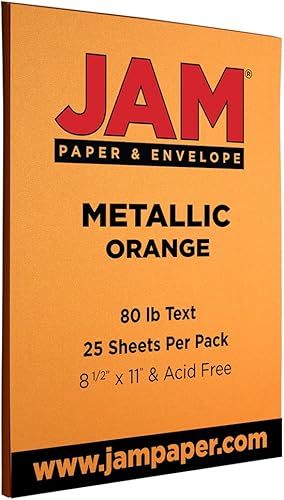 Miniatura 10 de JAM PAPER Papel metálico de 32 libras, 120 GSM, 8.5 x 11 pulgadas, plateado metálico Stardream, 100 hojaspaquete