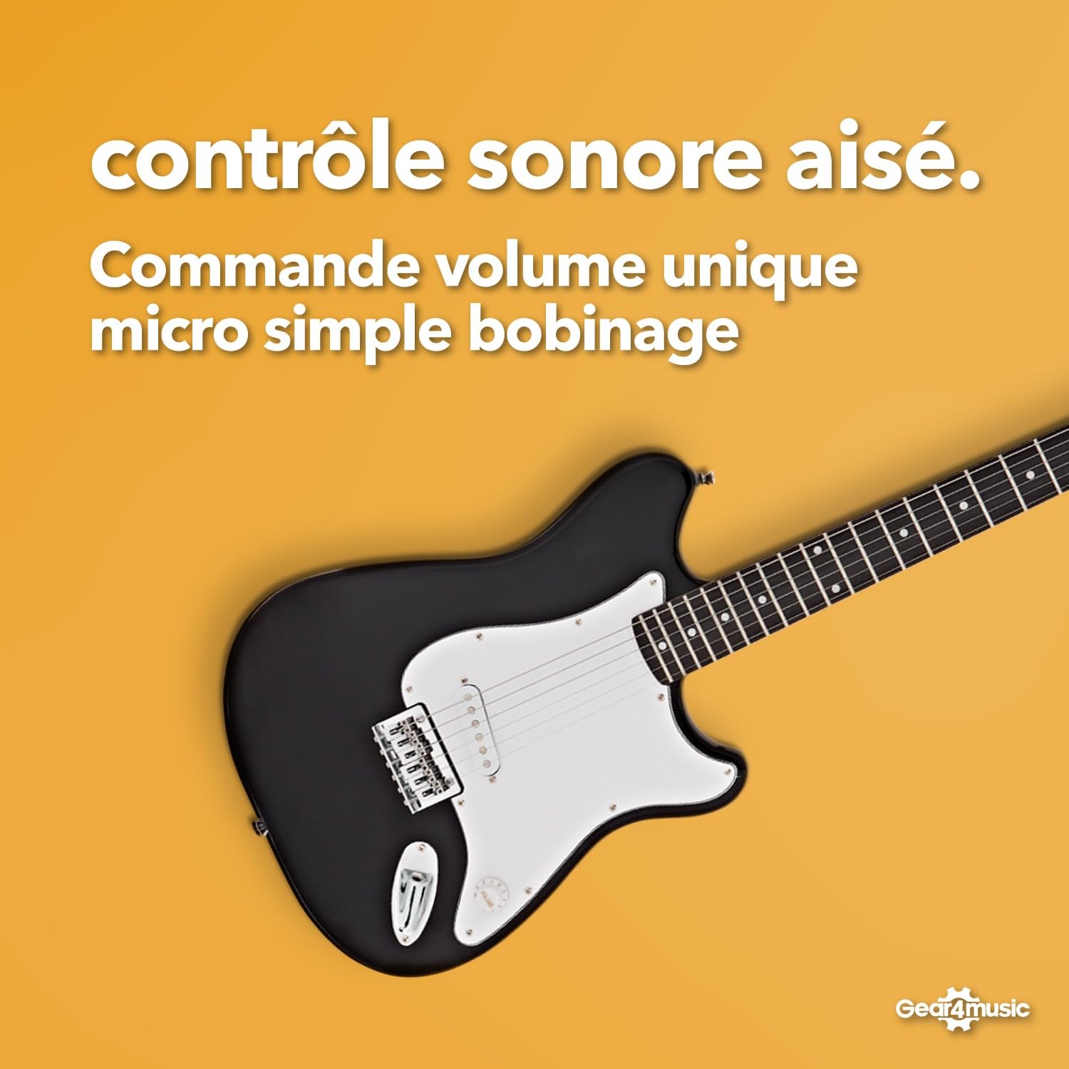 VISIONSTRING Kit Guitare Électrique 3/4 avec Ampli 10W, Accessoires - Noir | Pour Enfants et Débutants, Manche en C, Double Pan Coupé pour Accès Complet, Ampli 10W, Housse, Sangle, Médiators, Accordeur