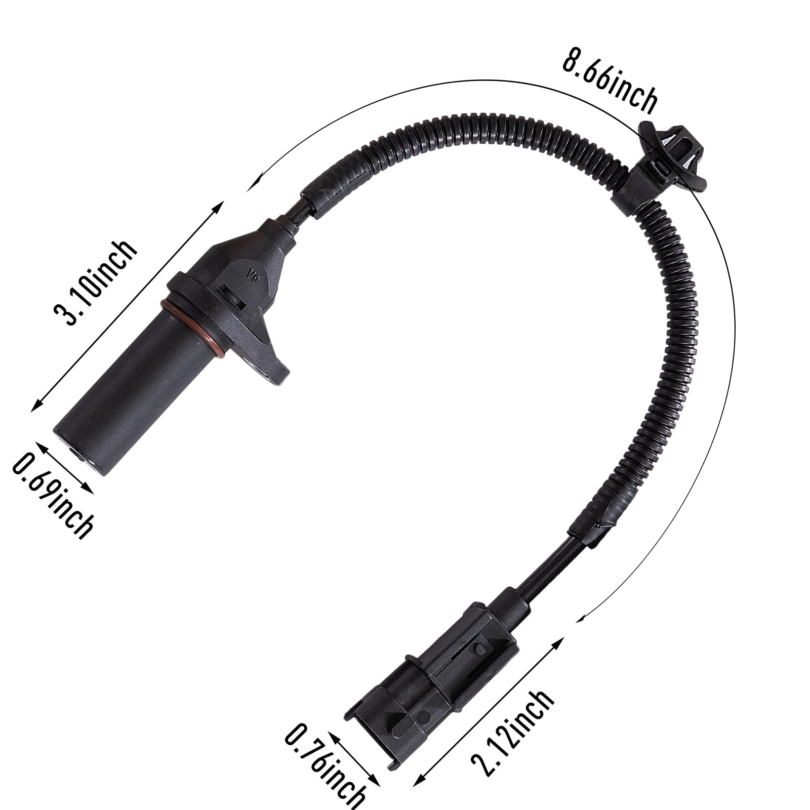 Crankshaft Position Sensor – Compatible With Hyundai, Kia, Dodge Models, Replaces OEM# 39180-2B000 (Black)
