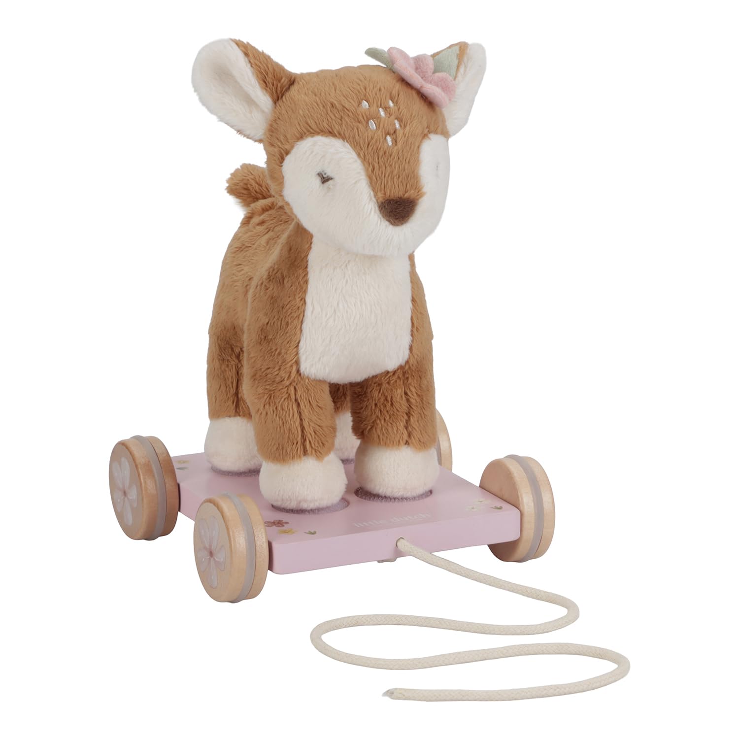 Little Dutch Zwierzę do ciągnięcia ze zdejmowanym pluszakiem jeleń - Fairy Garden