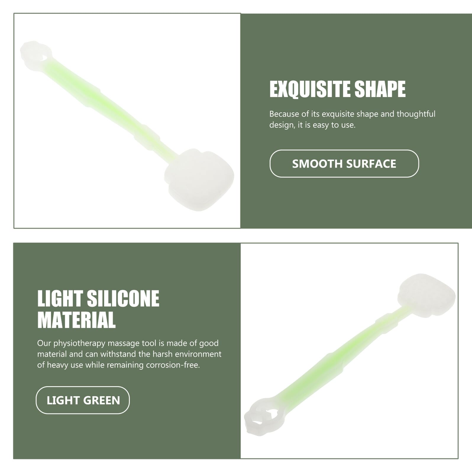 VALICLUD 3 Pezzi Massaggiatore Per La Schiena Punto Muscolo Strumento Di Massaggio Facciale Rilassare Il Martello Muscolare Strumento Fascia Adulti Se Stesso Corpo Gel Di Silice Verde