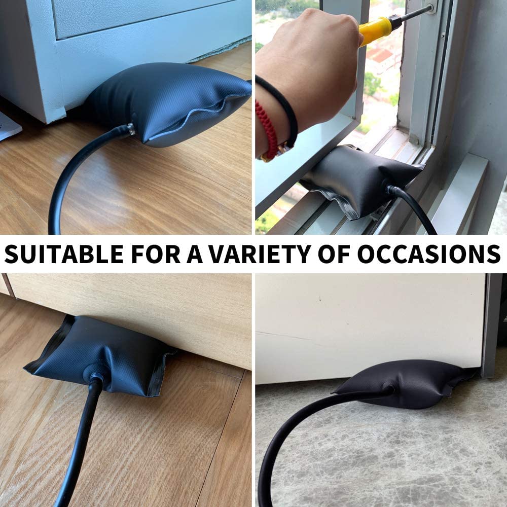Cuneo di aria Sacchetto di Pompa, Professionale di Livellamento 3 Pacchetto Forte Cuneo di Aria Sacchetto di Kit, auto porta e finestra di installazione (3 PCS Sacchetti di aria)