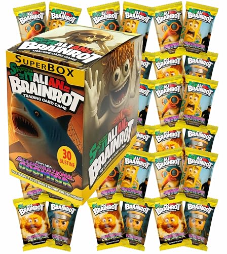 Skifidol Brainrot Trading Card Game : Super Box de 30 sachets de la Série Beta Hallucination Cosmique