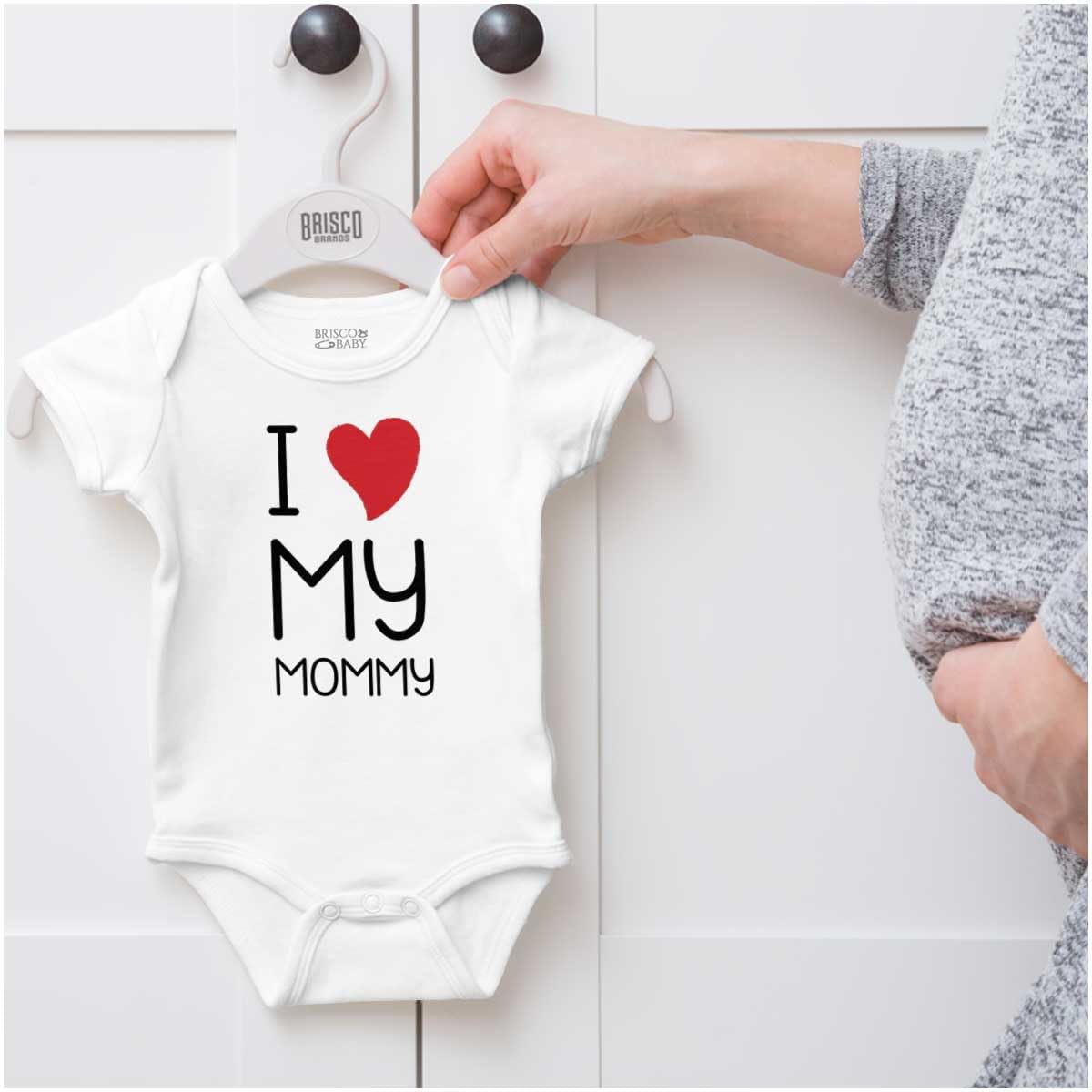 Brisco Brands I Heart My Mommy Love Baby Romper Boys or Girls