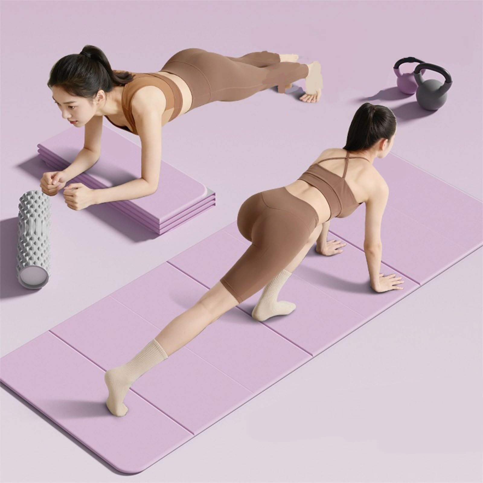Pieghevole Tappetino Yoga Ecologico In Elastomero Termoplastico Per Versatile Tappeto Allenamento for Pilates Fitness Palestra Donne/Uomini Interno/Esterno