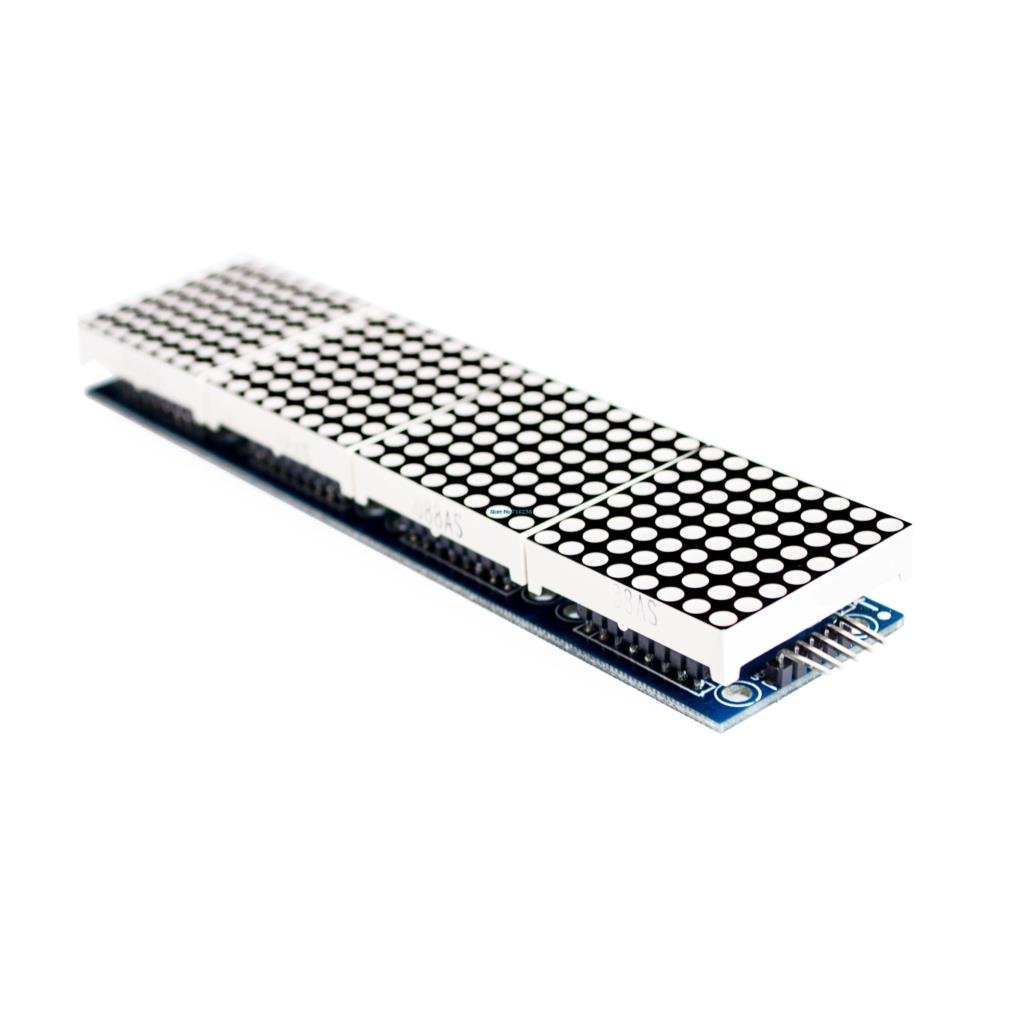 2 Pezzi MAX-7219 Modulo a Matrice di Punti Microcontrollore 4 in Un Display 5P Line Colore Rosso
