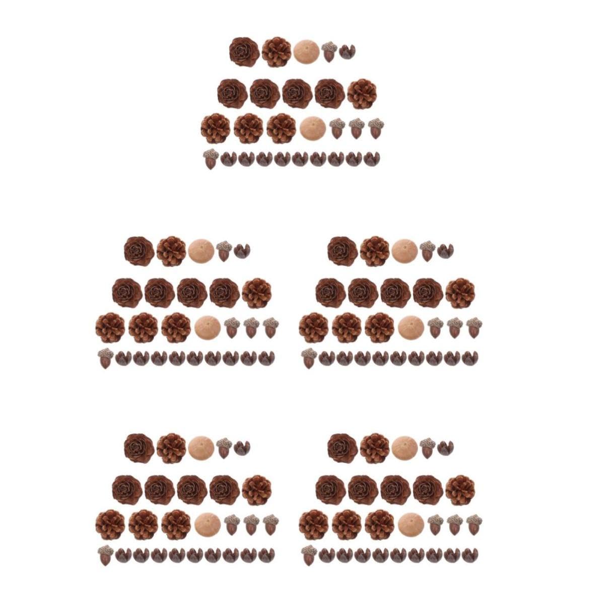 5 Sets Kleine Kiefernzapfen Dekoration für Kranzbasteln,