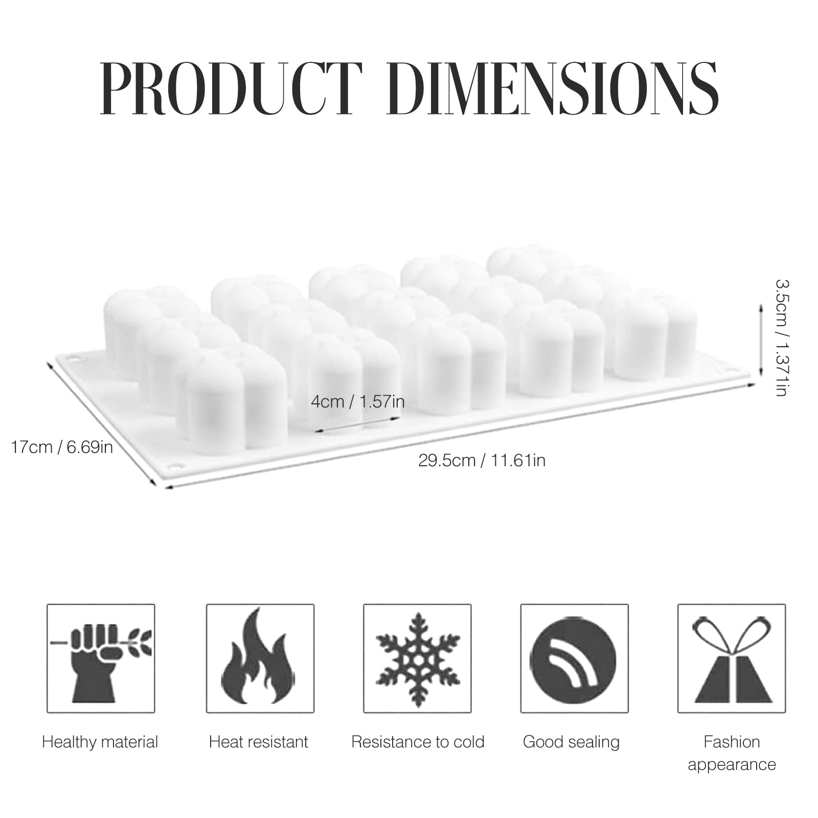 Kit 8 Moules à Bougies En Silicone 3D Cubes/Boules – Avec Mèches Et Accessoires | Pour Bougies Parfumées, Savons DIY