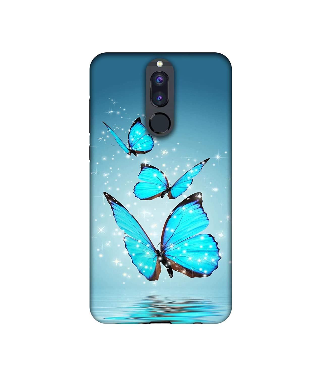Flying Butterflies Design Printed Silicon Soft TPU Back Case Cover for Huawei Honor 9i