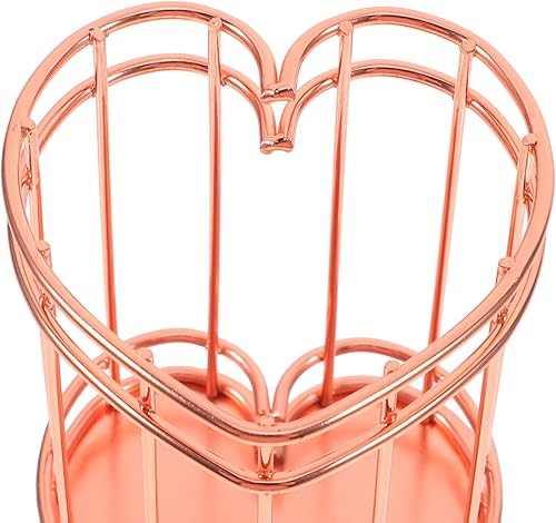 Vista 33 de iplusmile Soporte para bolígrafo de corazón de hierro, contenedor de bolígrafo de corazón, contenedores de escritorio, alambre de maquillaje