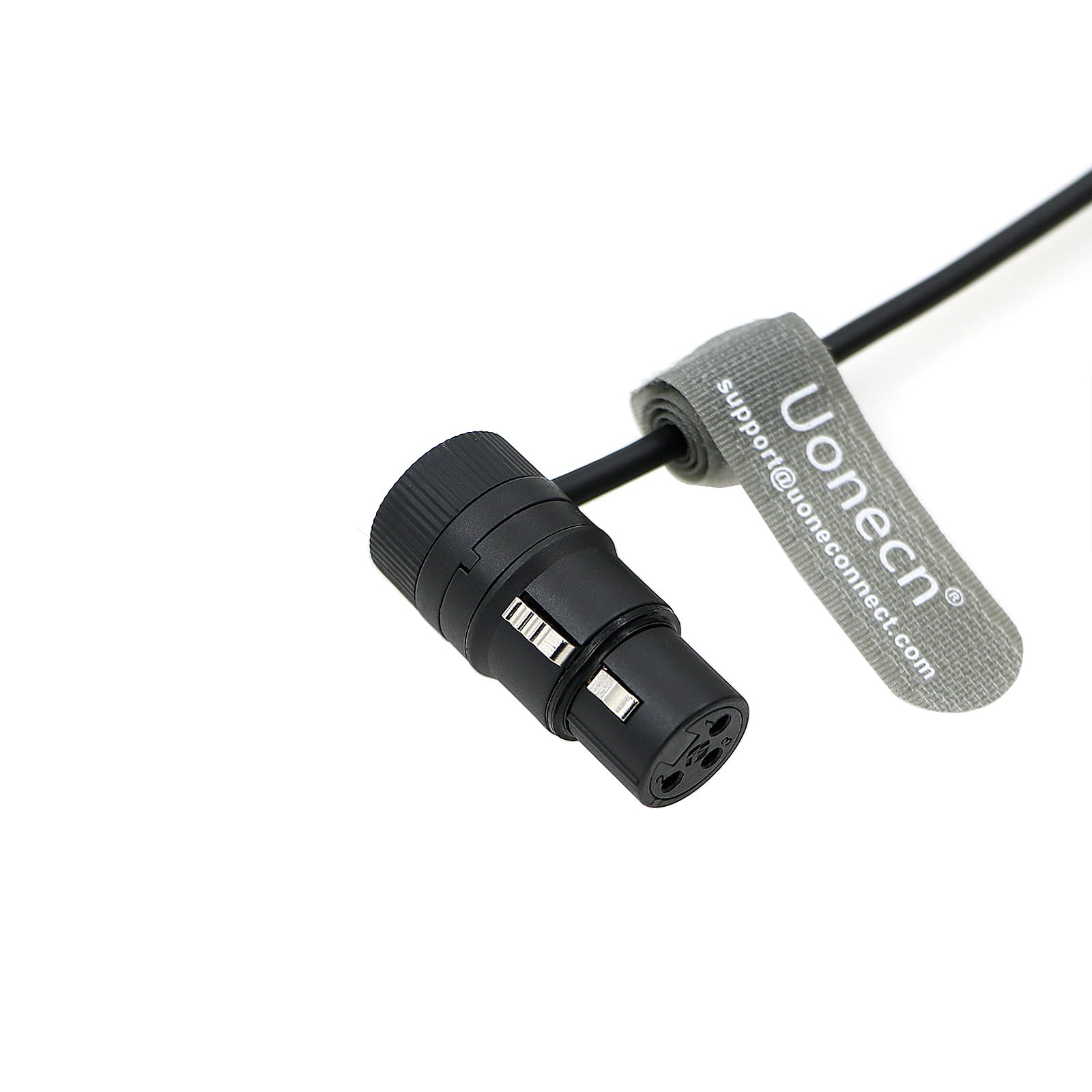 Uonecn Rotatable Audio Cable Low Profile 3 Pin XLR Male to Female Cable for Microphone, Camera, Mixer, Recorder 45 cm
