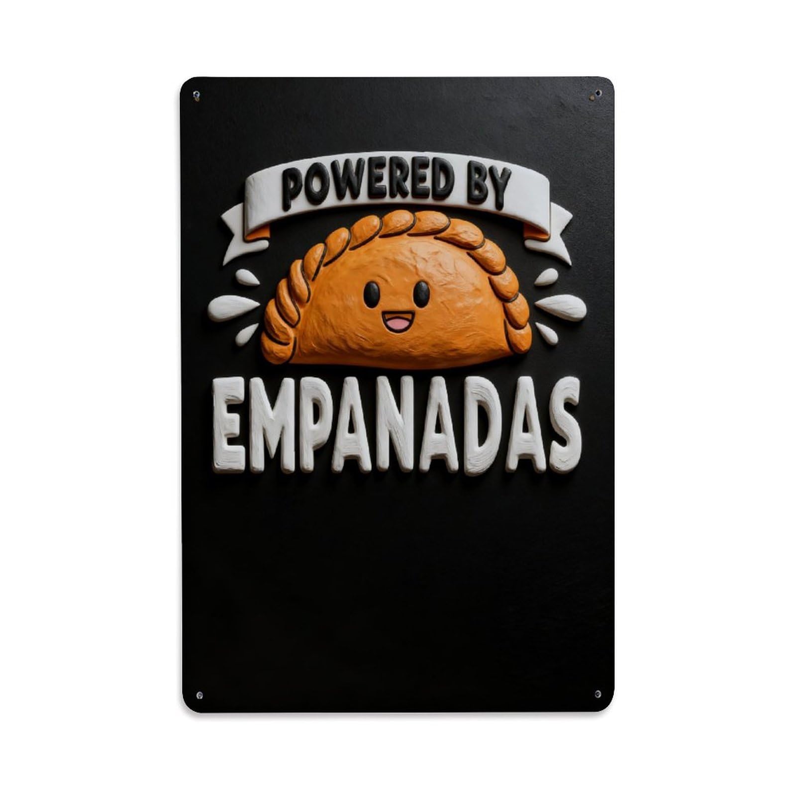 Powered By Empanadas Vintage Metal Tin Sign Retro Wall Decor, Bar Garage Cafe Kitchen Home Wall Art Poster Decoration 8x12inches