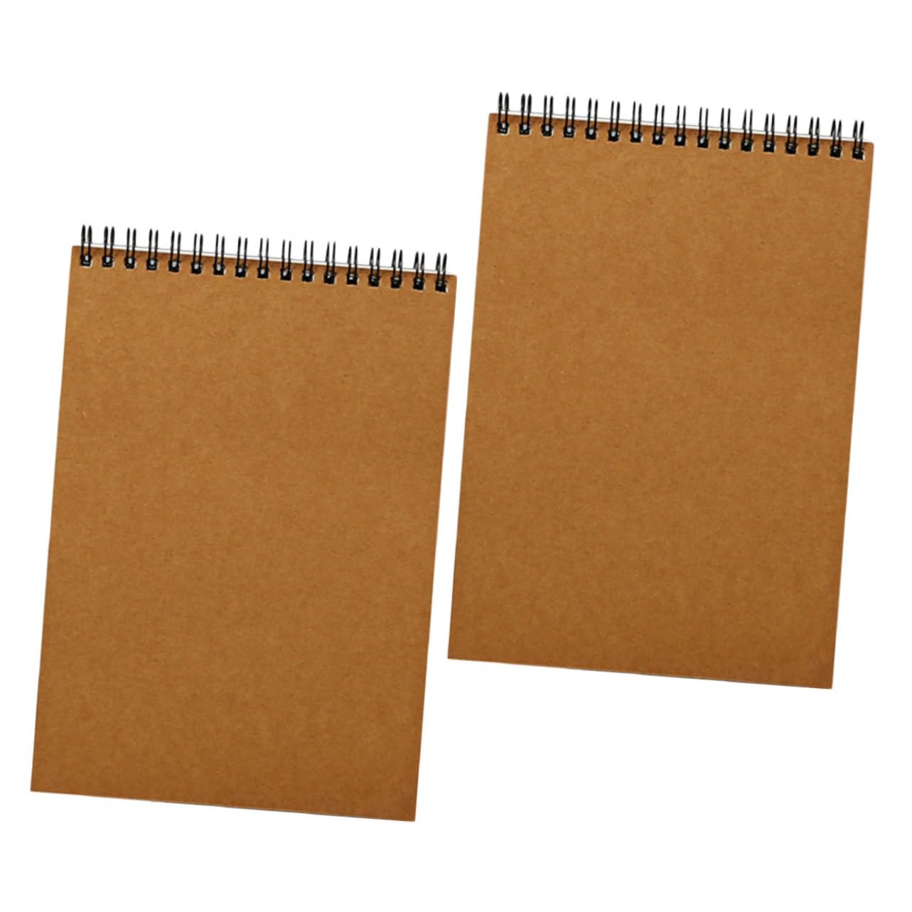NUOBESTY Carnet de Croquis Spirale A4 2pcs Papier Marron pour Dessin