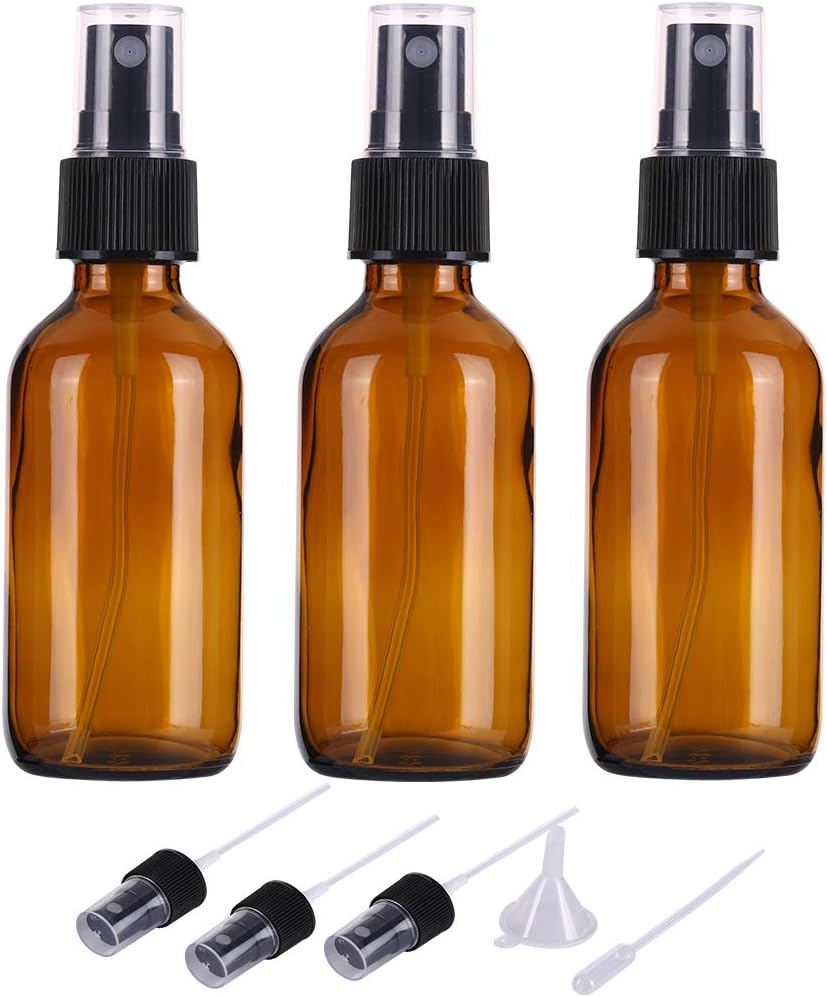 Flacon Pulvérisateur En Verre Ambré 500ml - Bouteille Vaporisateur Réutilisable Avec Gâchette Pour Plantes, Huiles Essentielles Et Nettoyage