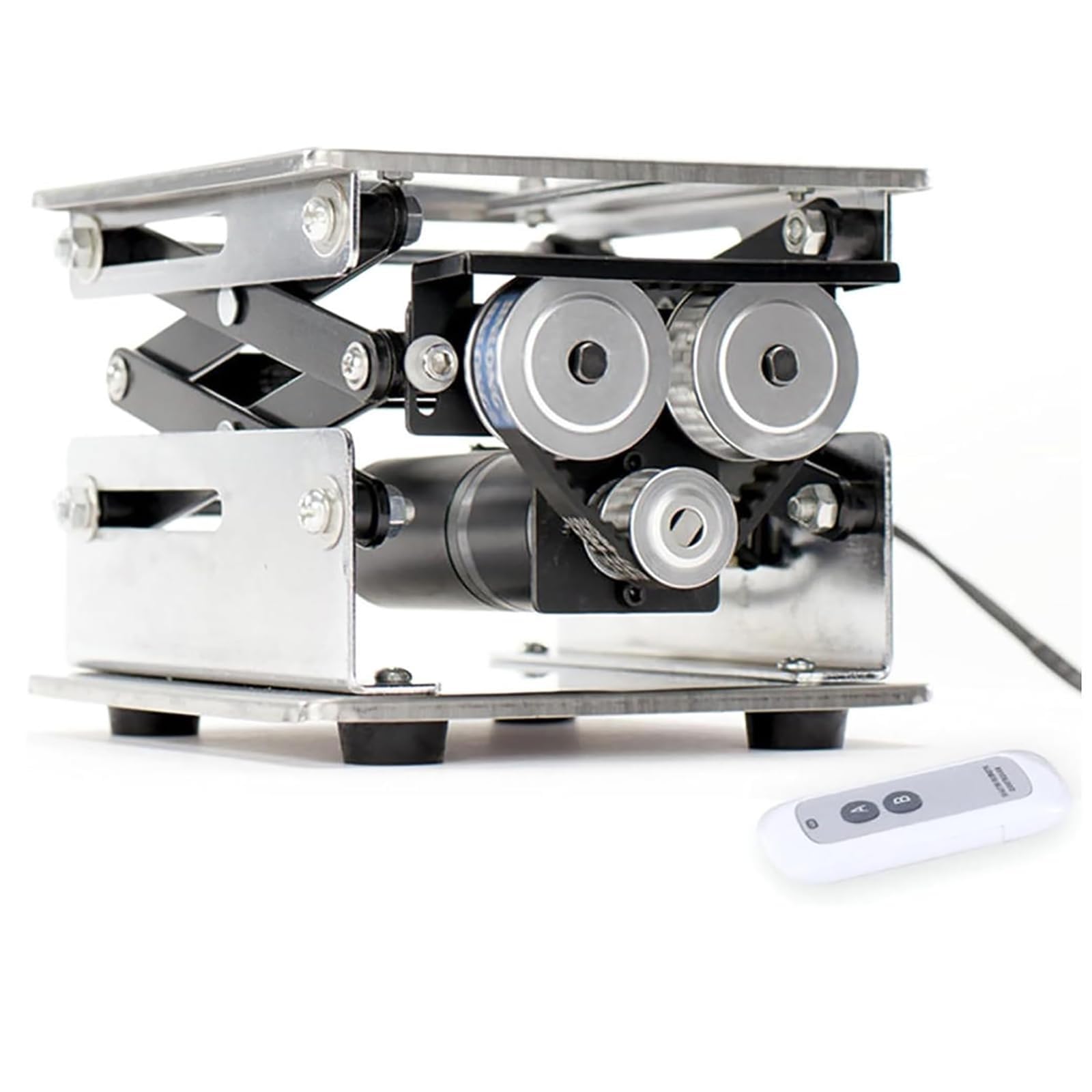 Elektrischer Labor-Hebetisch, hydraulischer Mini-Hebebügel, 10 kg Kapazität, verstellbare Höhe, 100290/307 mm, ideal für Industrie und Labor, kompaktes Design für einfache Mobilität