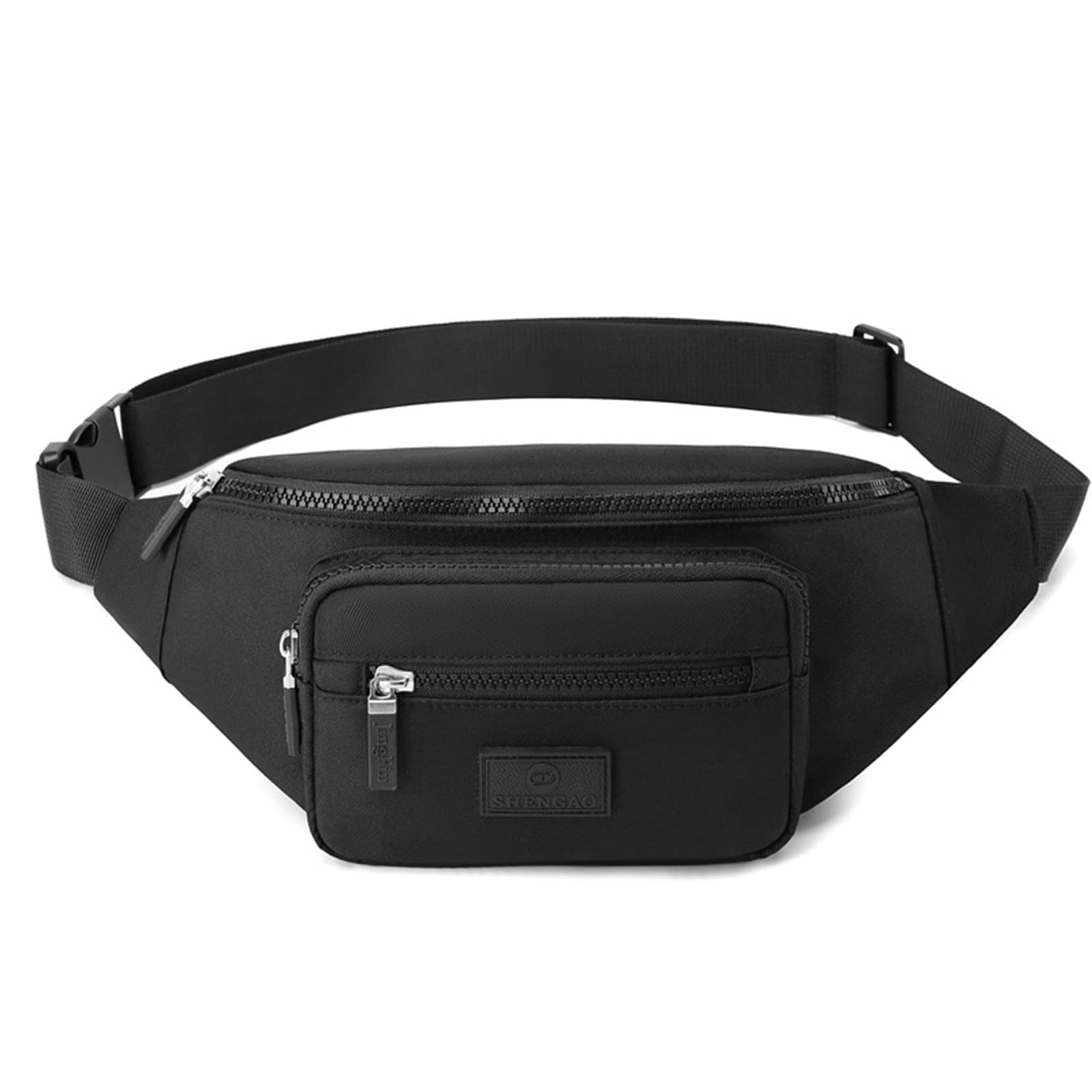 Waist Bag for Man, Waist Bag for Woman, Travel Waist Bags for Men, Waist Pouch Bag for Men, Unisex Black Nylon Waist Pack with Adjustable Strap, 33 * 16 * 6CM Compact Design for Outdoor and Urban Use-image-42