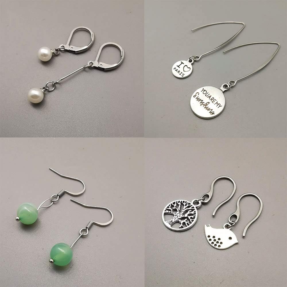 WOCRAFT 200pcs Stainless Steel Ball and Coil Earring Hooks Findings Ear Wires Fish Hook Earrings Hoops Ear Wire for DIY Jewelry Making (10169) - Image 4