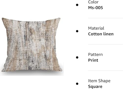 Miniatura 3 de Moslion American Art - Funda de almohada de lino y algodón para el hogar, funda de cojín decorativa para sofá, cama, 18 x 18 pulgadas
