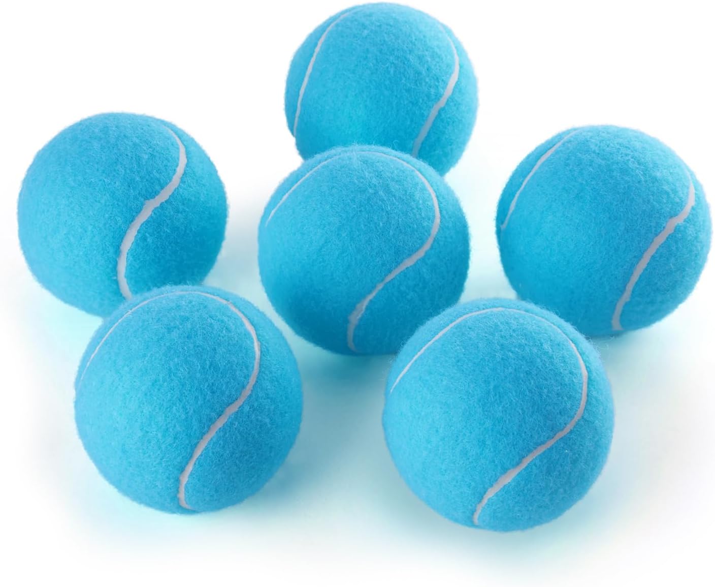 PHOEPET 24-Pack Tennis Balls for Beginner Training Practice- Bulk Dog Balls for Fetch Chew Toys(Mix Colors)