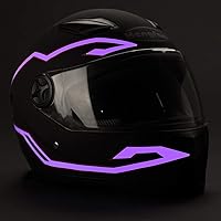 Vista 2 de 4 luces recargables para casco de motocicleta, casco de señal de conducción nocturna, calcomanía de luz EL, accesorios de tira de luz LED de 3 modos