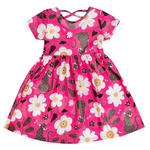 Vestido Infantil Verão Kyly 100% Algodão Tam 4 a 8 Anos (BR, Idade, 8 Anos, Rosa)