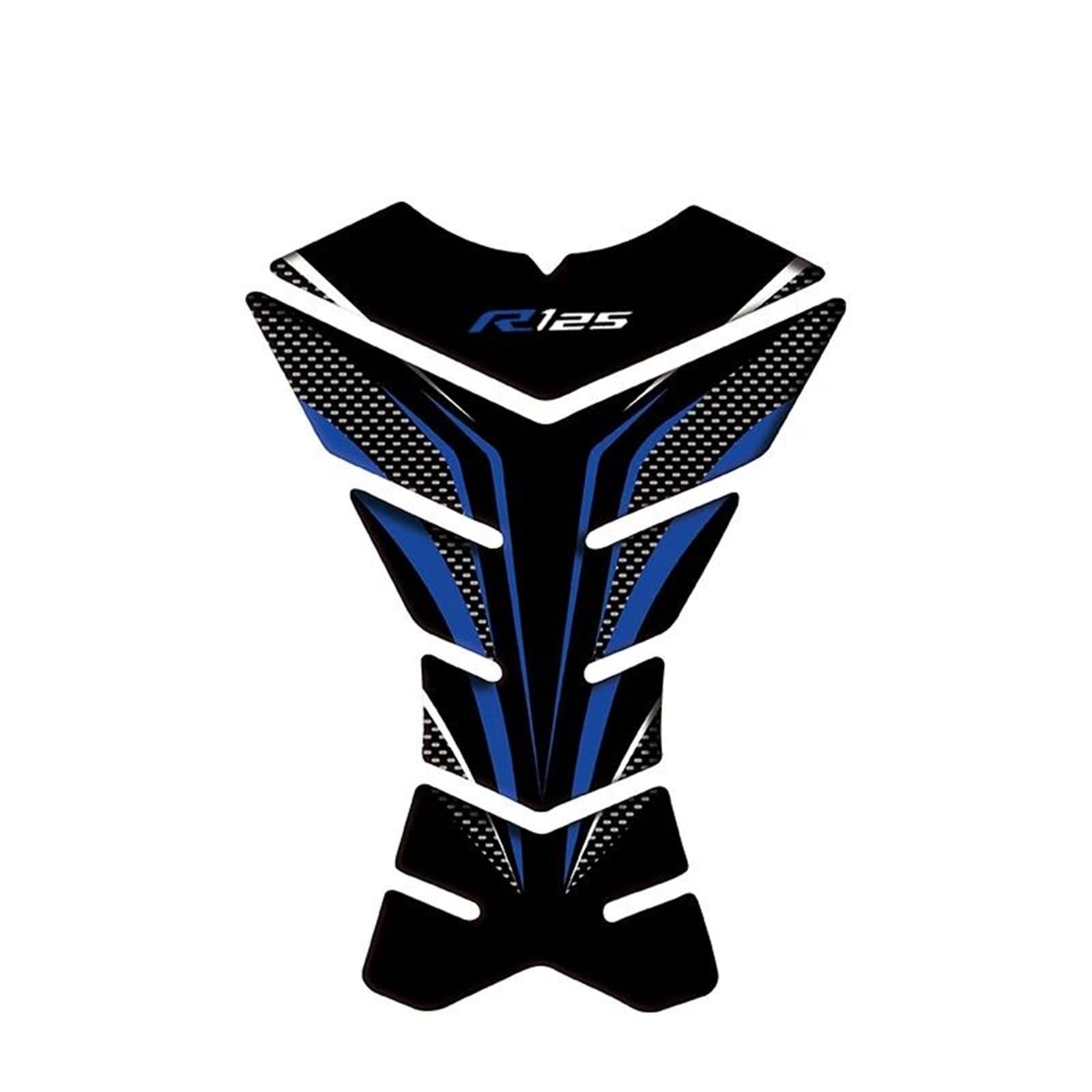 Pegatina decorativa Yamaha YZF R125 y protector de almohadilla depósito gasolina 6