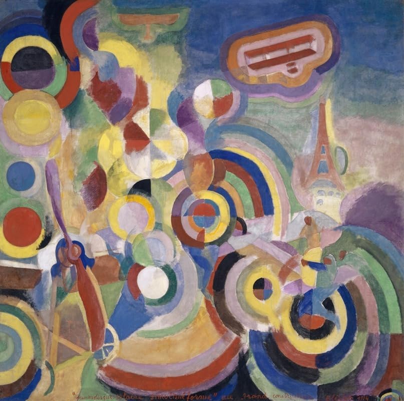 Homage to Blériot (1914) Póster impreso por Robert Delaunay (24 x 36)