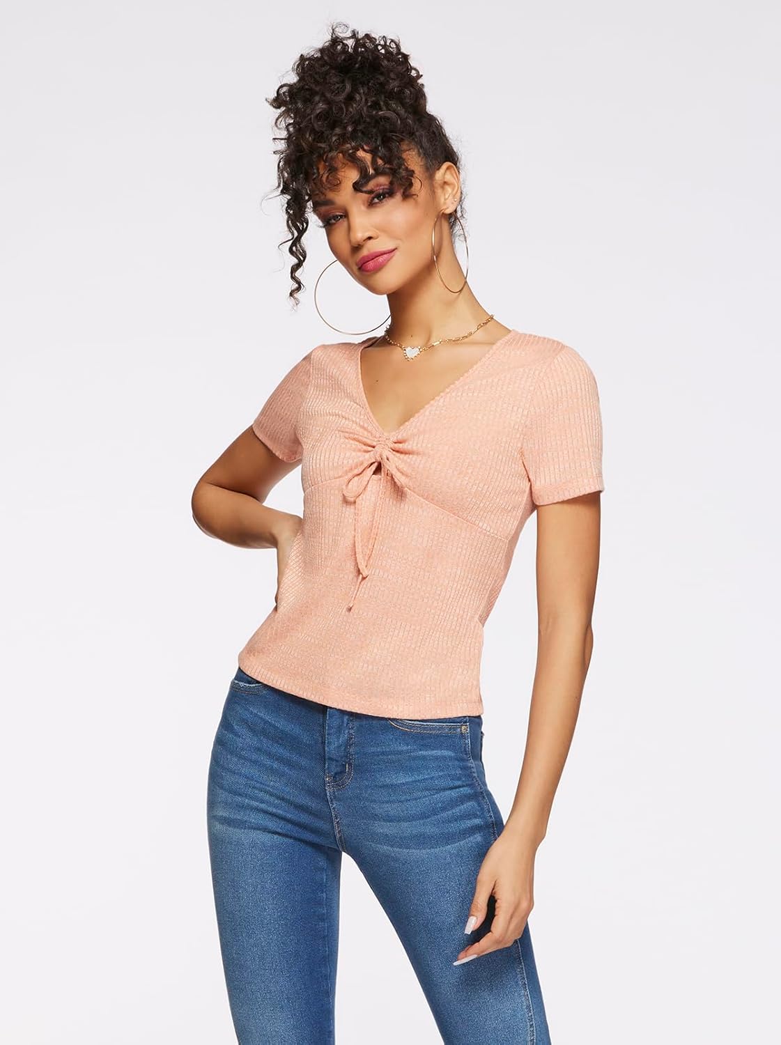 Jessica Simpson Womens Layered Heart Necklace 18" + 2" - Gold-Tone Double Strand Necklace with Heart Pendant - Image 3