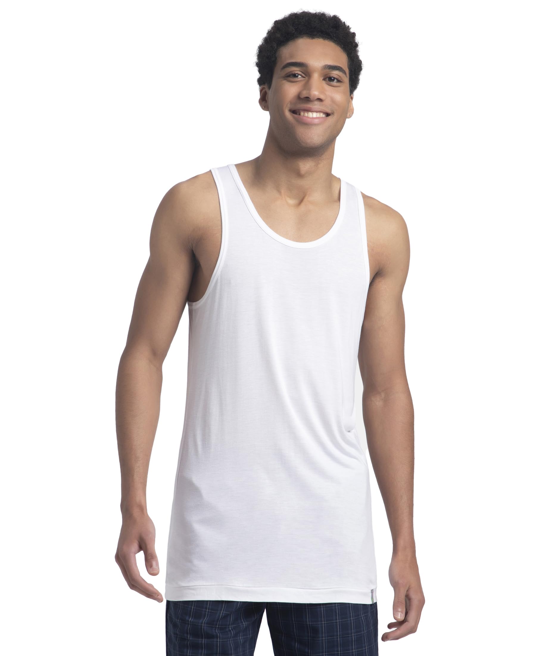 jockey LM04 Men's Bamboo and Tencel Modal Blend Sleeveless Vest with Extended Length-picture-32