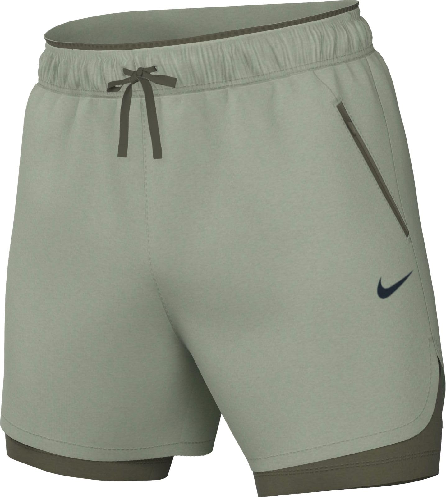 Nike Stride Running Division FZ1135-370 - Pantalones Cortos para Correr con diseño 2 en 1 (12,5 cm Aprox.), Color Jade Horizon/Refblk